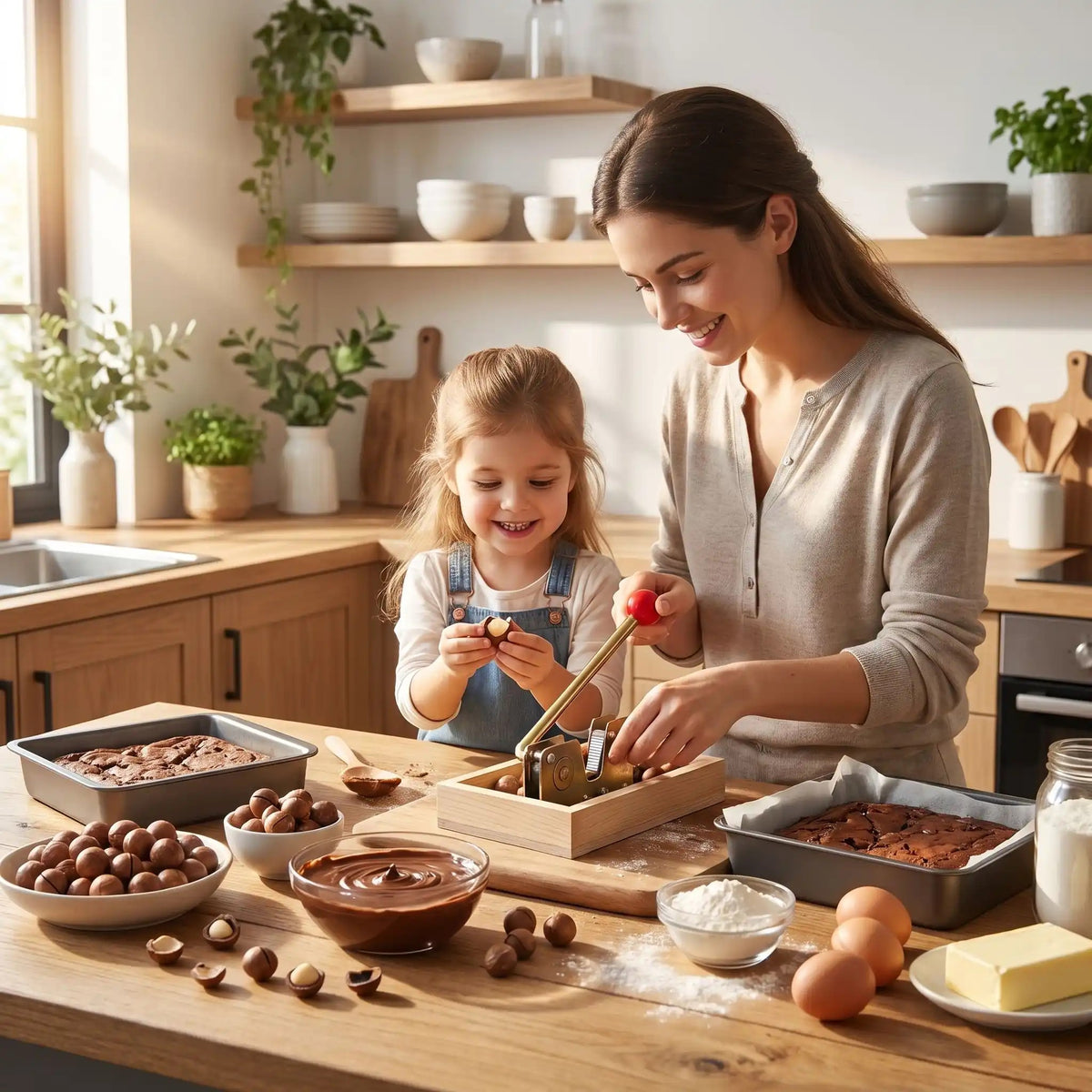 casse noix en bois sans effort noisette