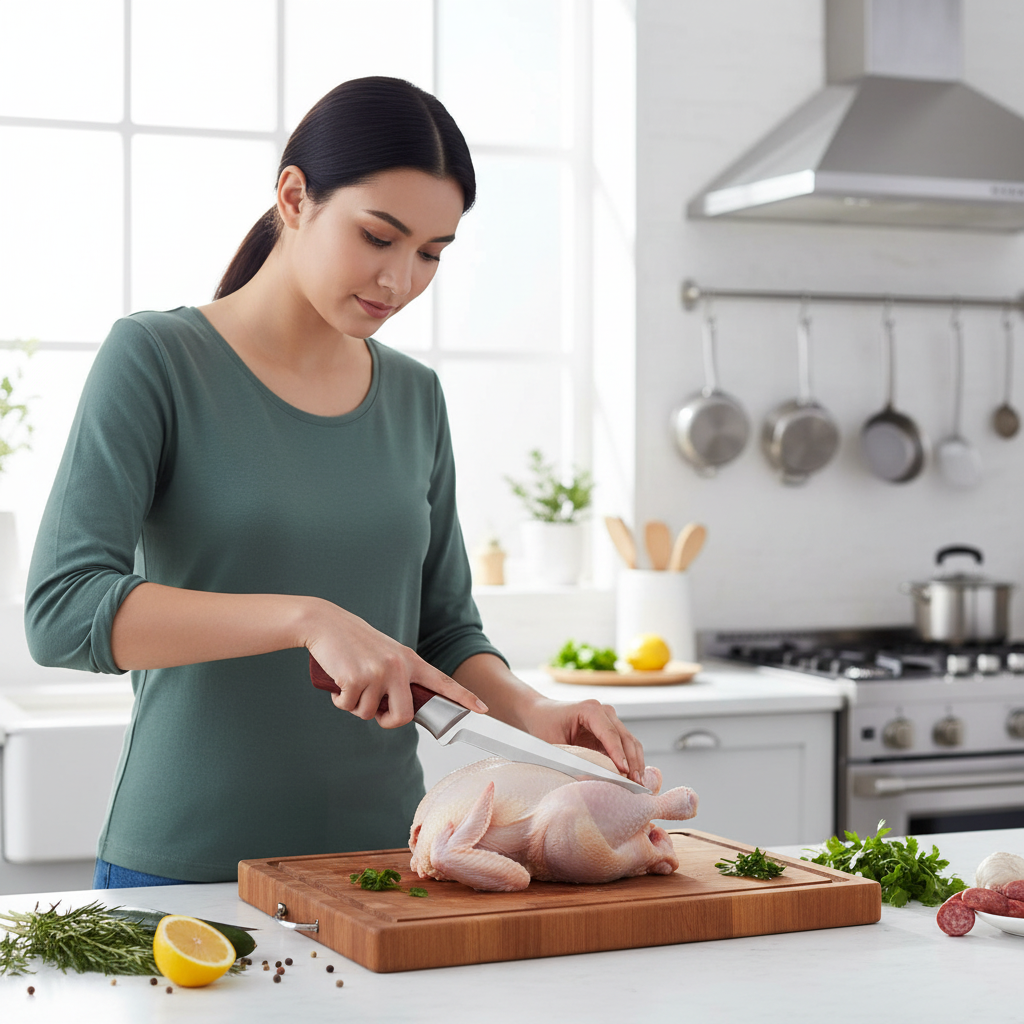 couteau cuisine coupe nette lame inox ultra tranchante