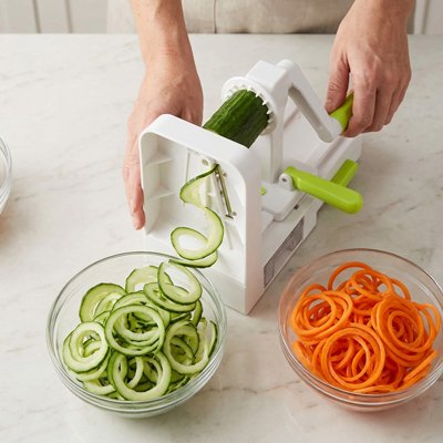 spiraliseur de légumes manivelle ergonomique multifonction rapide
